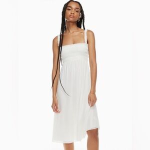 Aritzia Rosamond white midi dress size XXS
